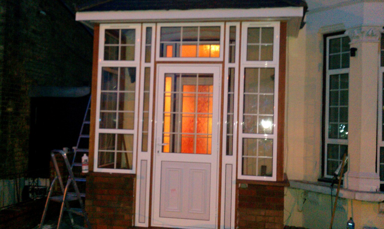 uPVC porch with Georgian bar glazing installed in Herne Hill